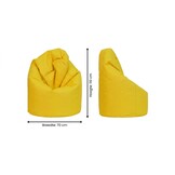 Zitzak fauteuil okergeel 70x70x110cm polyester