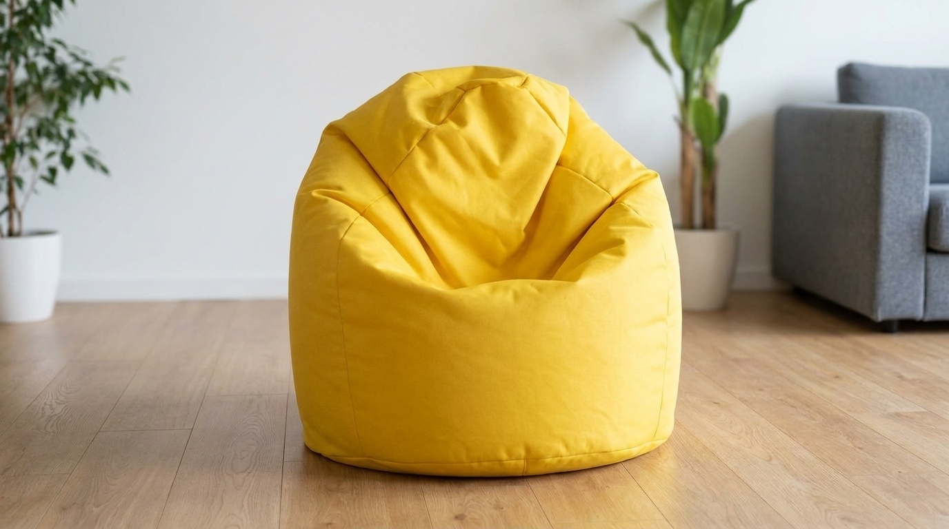 Zitzak fauteuil okergeel 70x70x110cm polyester