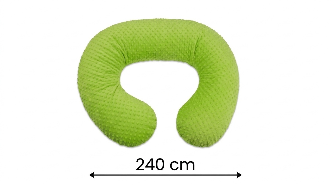 Voedingskussen - Zwangerschapskussen - 100% katoen - 240 cm - groen