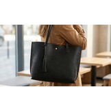 Schoudertas dames - handtas - 36x11x30 cm - zwart