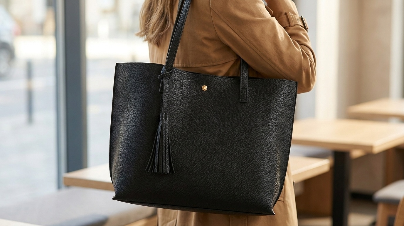 Schoudertas dames - handtas - 36x11x30 cm - zwart
