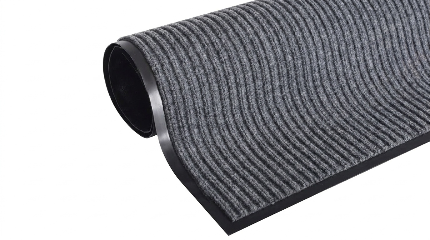 Deurmat 60x90 cm Grijs - Duurzame Droogloopmat van Polypropyleen & Rubber
