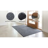 Deurmat 60x90 cm Grijs - Duurzame Droogloopmat van Polypropyleen & Rubber