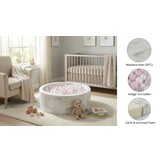 Ballenbak marmer met 200 licht roze parelmoer wit transparante ballen - 90 x 30 cm - rond