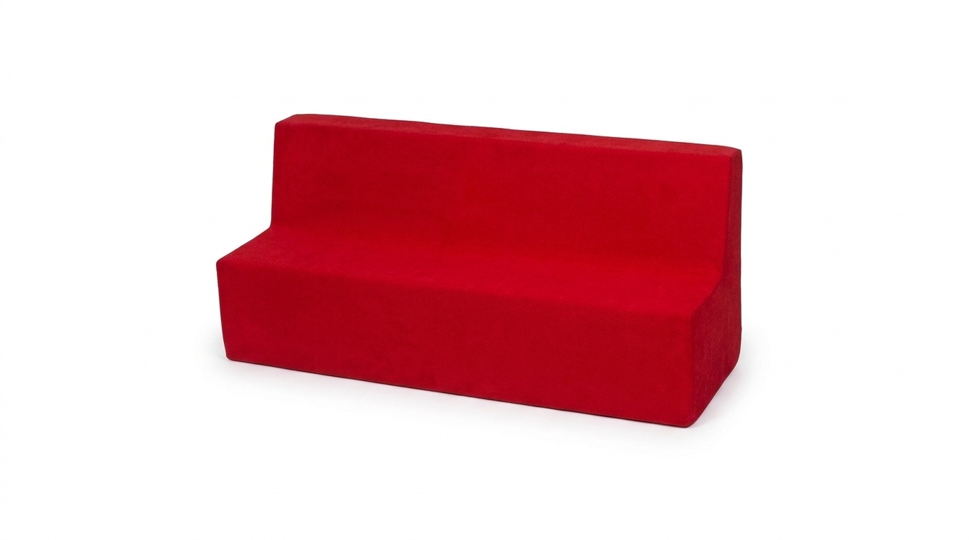 Kinder meubel - Kinder fauteuil - Kinderbankje - rood - 50 x 120 x 40 cm - 215 gram