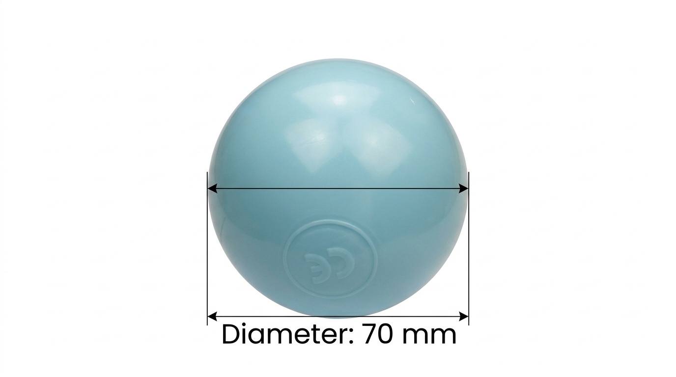 Ballenbak ballen licht blauw (70mm) 500 stuks