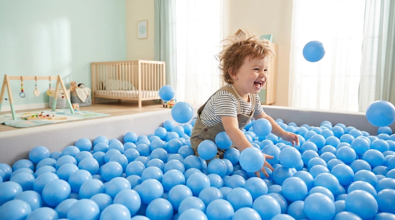 Ballenbak ballen baby blauw (70mm) 500 stuks