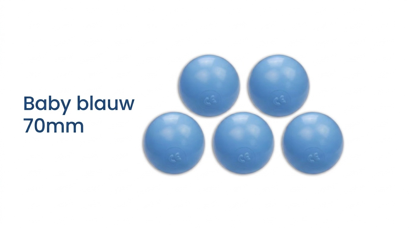 Ballenbak ballen baby blauw (70mm) 500 stuks