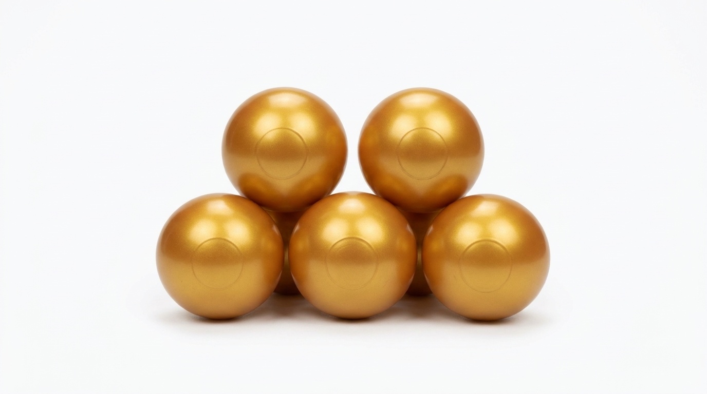 Ballenbak ballen goud (70mm) 500 stuks