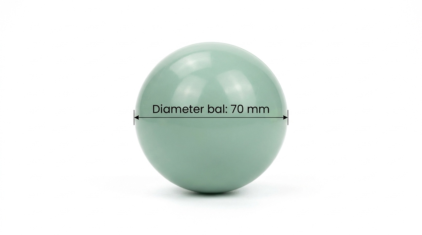 Ballenbak ballen licht mint (70mm) 500 stuks