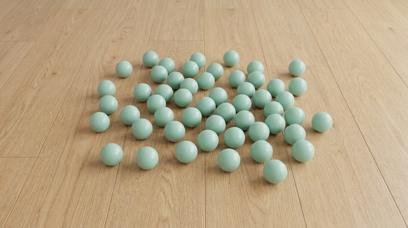 Ballenbak ballen licht mint (70mm) 500 stuks