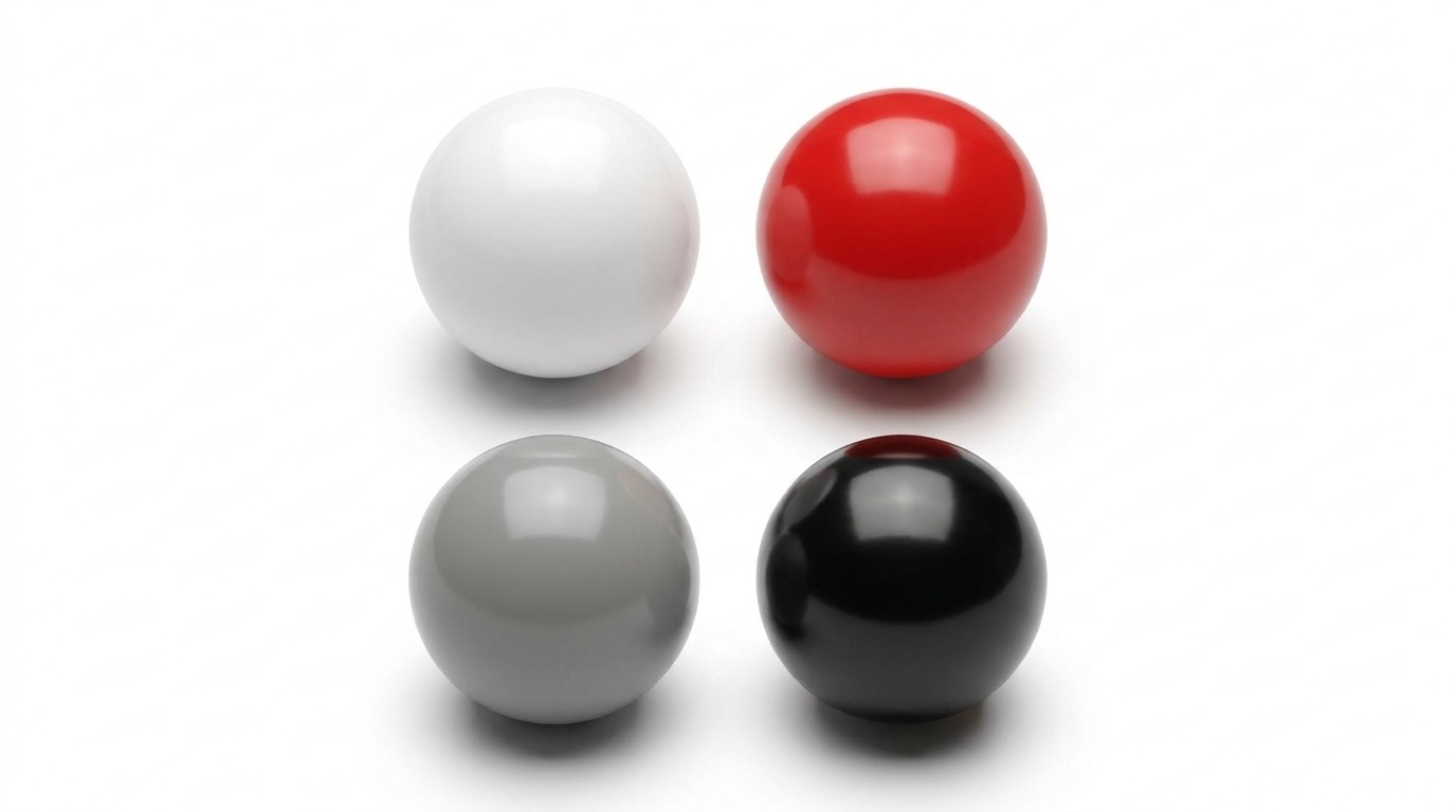 Ballenbak ballen 500 stuks 7cm, wit, rood, grijs, zwart
