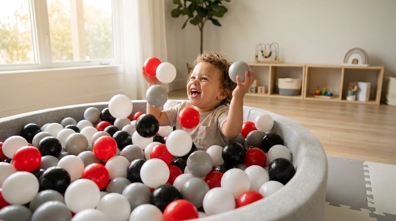 Ballenbak ballen 500 stuks 7cm, wit, rood, grijs, zwart