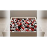 Ballenbak ballen 500 stuks 7cm, wit, rood, grijs, zwart
