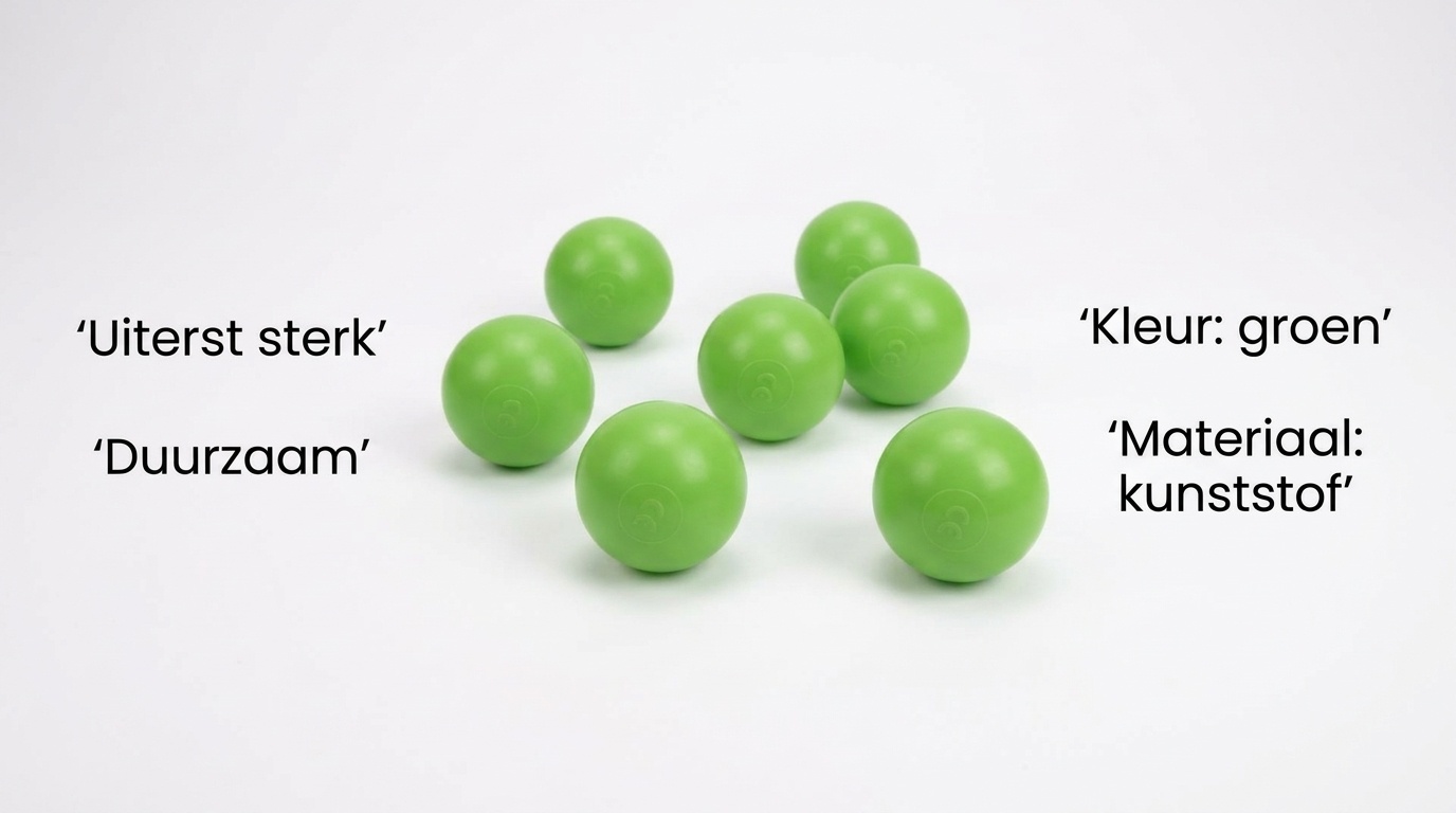 Ballenbak ballen groen (70mm) 500 stuks