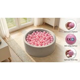 Ballenbak ballen poeder roze (70mm) 500 stuks