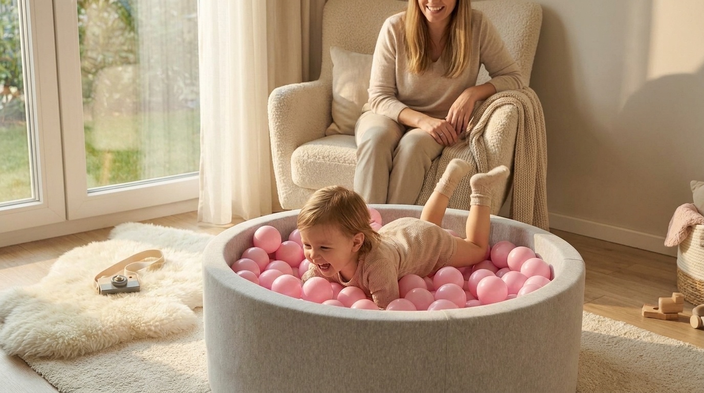 Ballenbak ballen poeder roze (70mm) 500 stuks