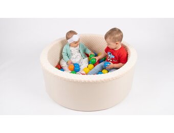 Ballenbak - stevig ballenbad - 90 cm - beige - zonder ballen