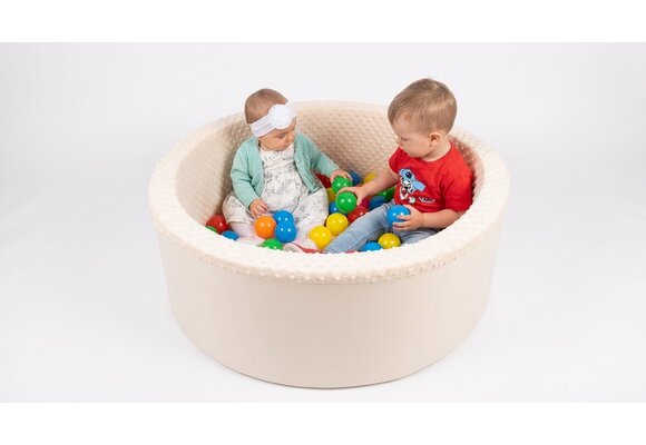 Ballenbak - stevig ballenbad - 90 cm - beige - zonder ballen