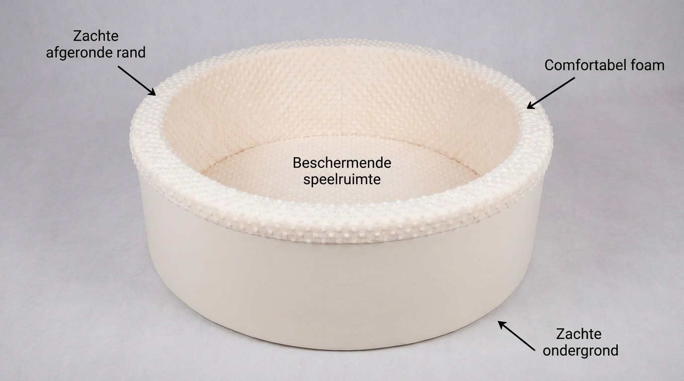 Ballenbak - stevig ballenbad - 90 cm - beige - zonder ballen