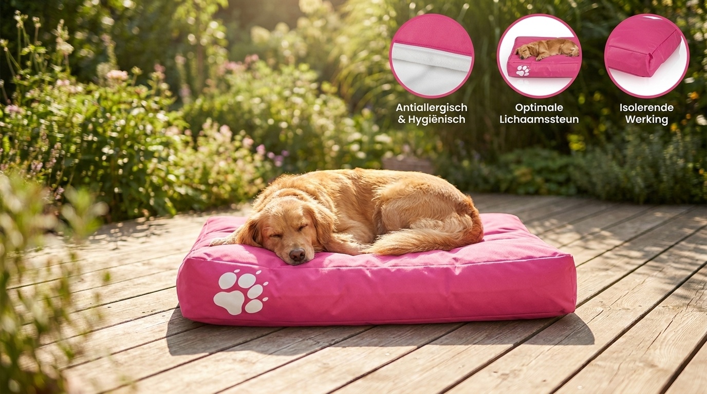 Hondenkussen - hondenbed - 80x120cm- roze