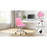 Bureaustoel roze - Hoogte verstelbaar | Ergonomisch | 82-94cm