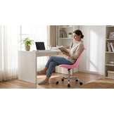Bureaustoel roze - Hoogte verstelbaar | Ergonomisch | 82-94cm