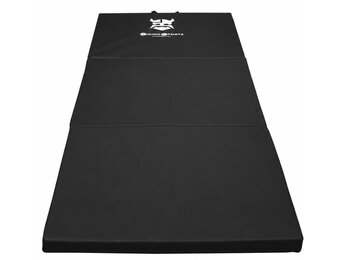 Fitness mat - opvouwbaar - 80x200x5 cm - waterdicht - zwart