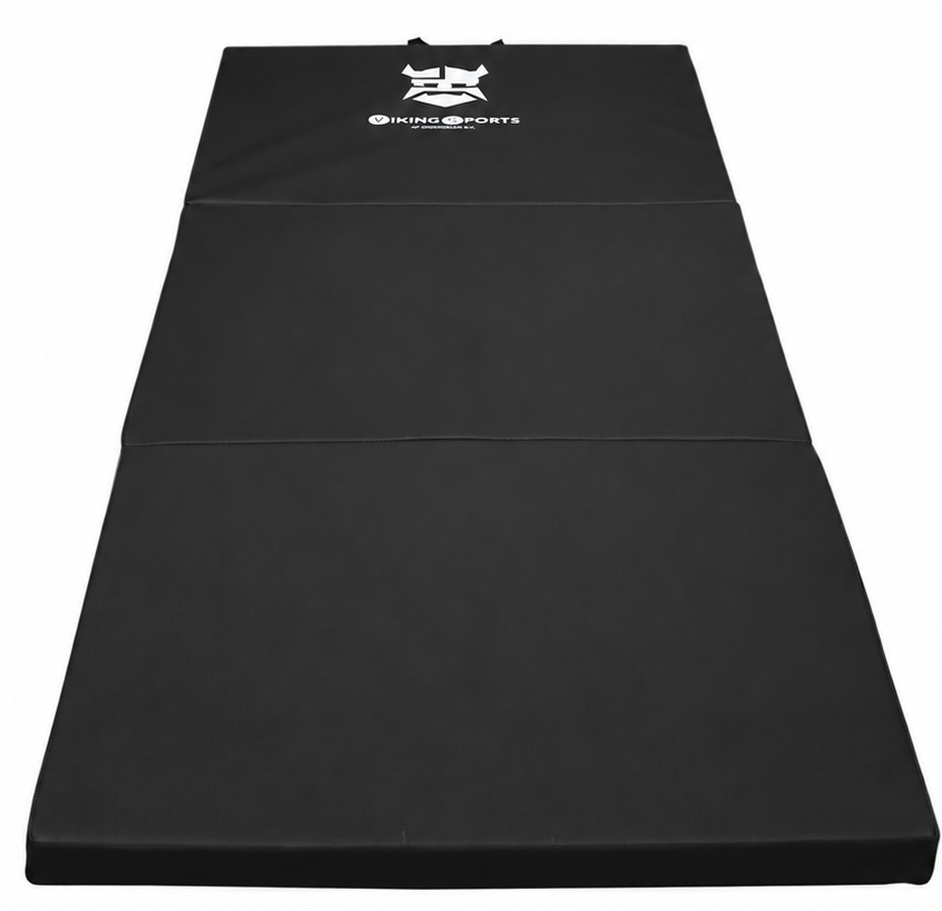 Fitness mat - opvouwbaar - 80x200x5 cm - waterdicht - zwart