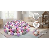 Ballenbak ballen 500 stuks 7cm, wit, roze, grijs, paars