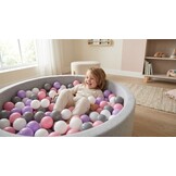 Ballenbak ballen 500 stuks 7cm, wit, roze, grijs, paars