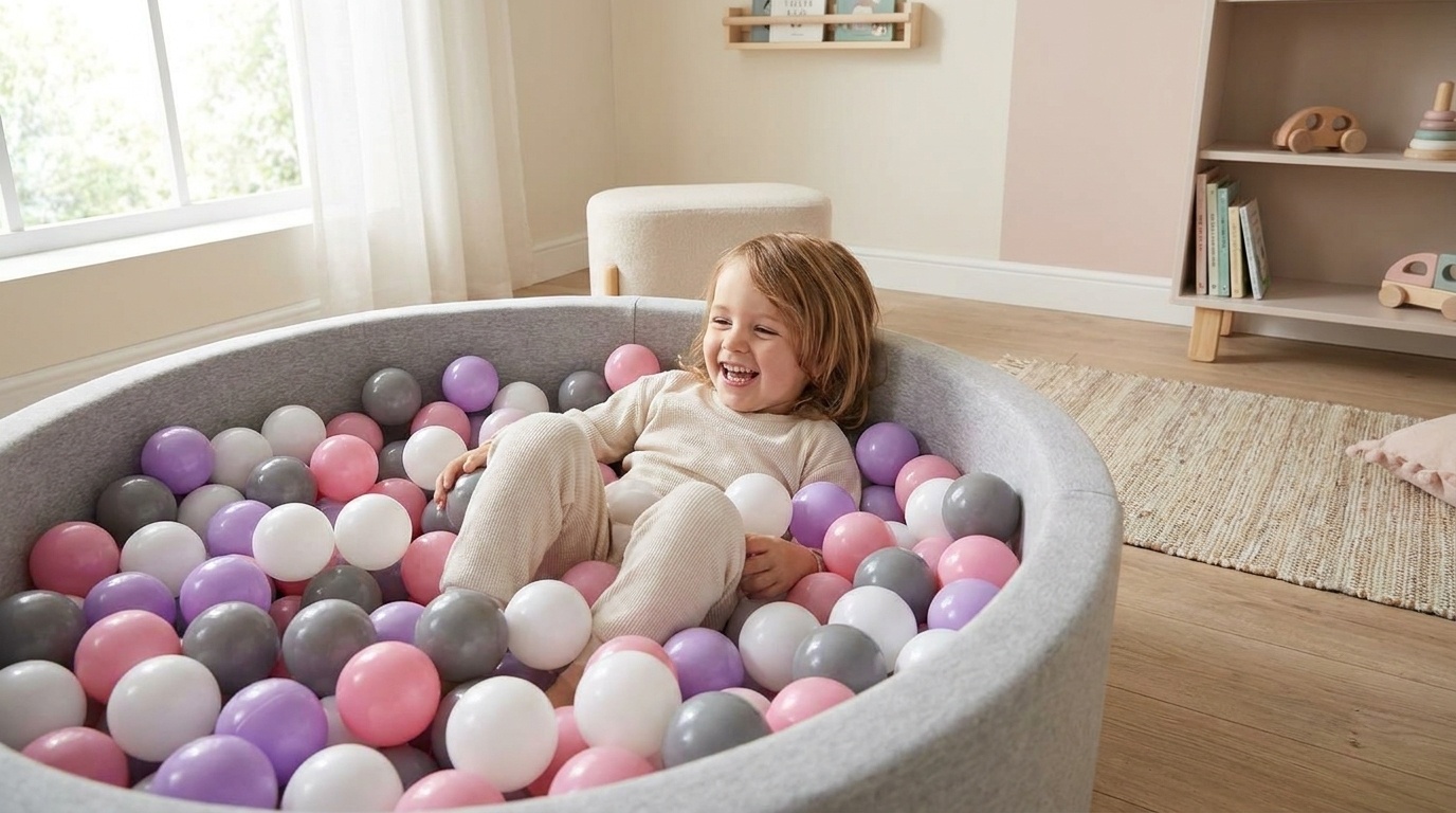 Ballenbak ballen 500 stuks 7cm, wit, roze, grijs, paars