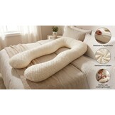 Zwangerschapskussen 100% katoen 300 cm beige
