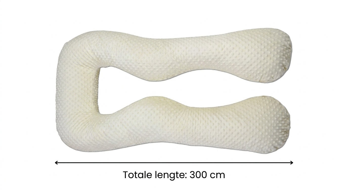 Zwangerschapskussen 100% katoen 300 cm beige