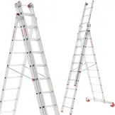 Multifunctionele ladder 3x15 - werkhoogte 11,11 m - aluminium