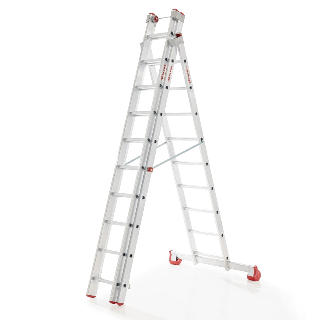 Multifunctionele ladder 3x15 - werkhoogte 11,11 m - aluminium