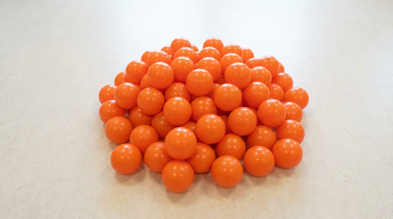 Ballenbak ballen oranje (70mm) 500 stuks