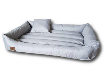 Hondenbed 120 x 90 cm - grijs - hondenkussen - waterdicht