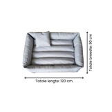 Hondenbed 120 x 90 cm - grijs - hondenkussen - waterdicht