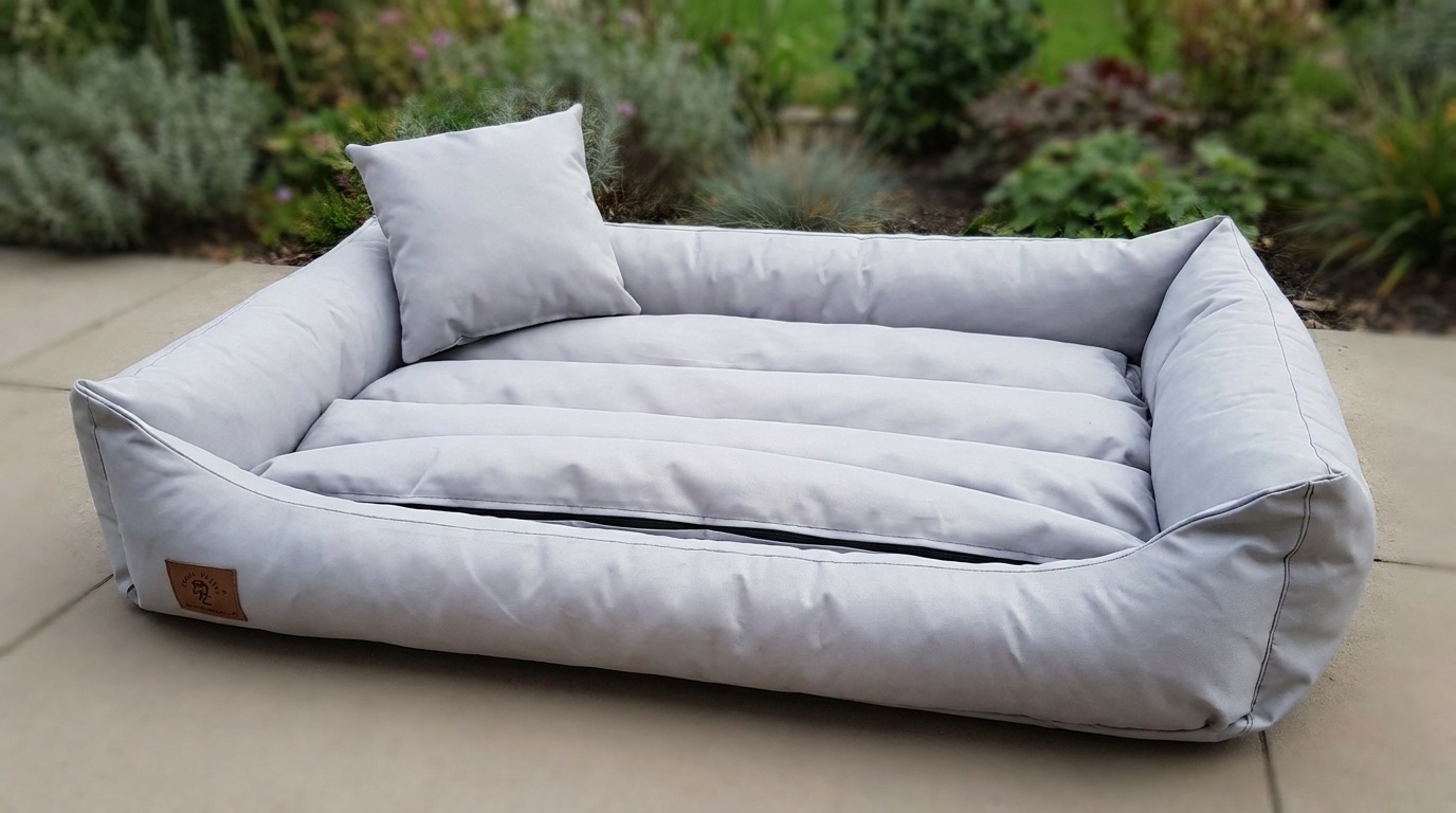 Hondenbed 120 x 90 cm - grijs - hondenkussen - waterdicht