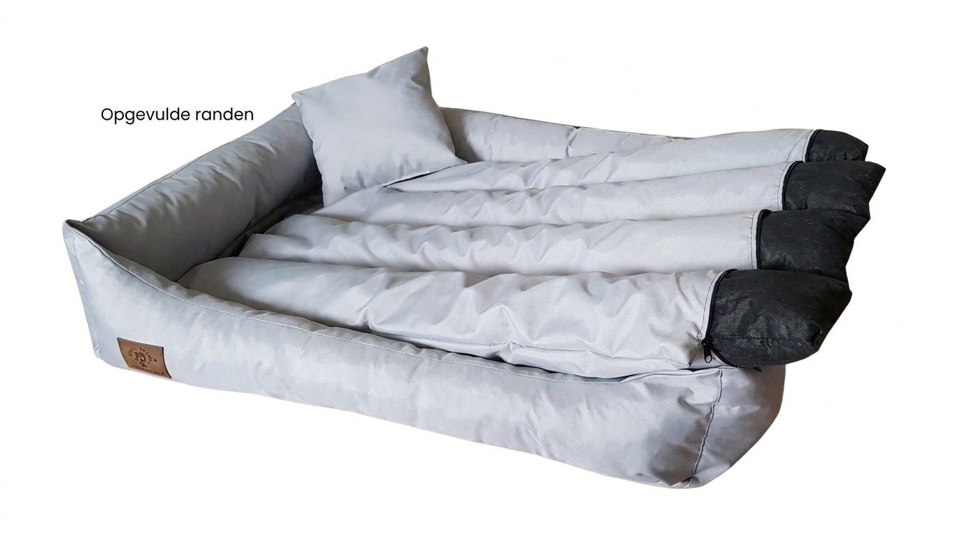 Hondenbed 120 x 90 cm - grijs - hondenkussen - waterdicht