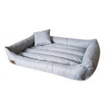 Hondenbed 120 x 90 cm - grijs - hondenkussen - waterdicht