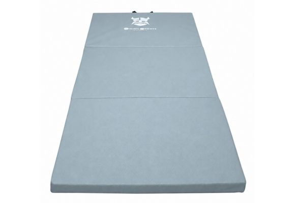 Fitness mat - opvouwbaar - 80x200x5 cm - waterdicht - grijs