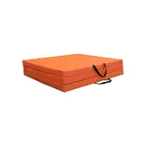 Fitness mat - opvouwbaar - 80x200x5 cm - waterdicht - oranje
