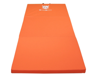 Fitness mat - opvouwbaar - 80x200x5 cm - waterdicht - oranje