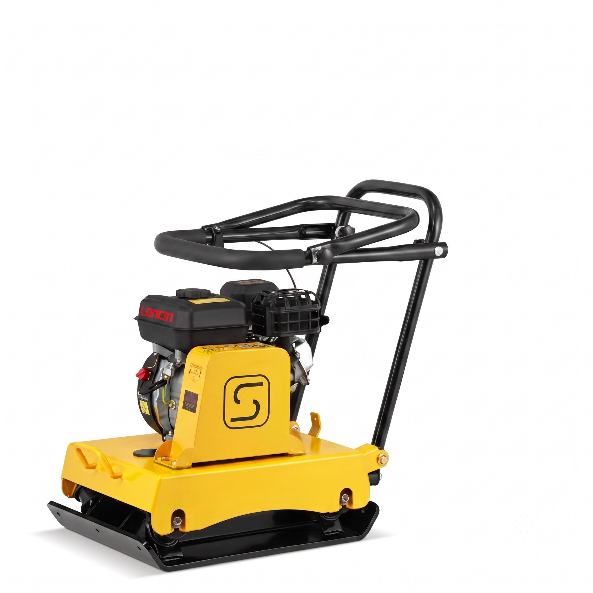 Trilplaat - grondverdichter - 60 kg - 6,5 pk motor - 17 kN