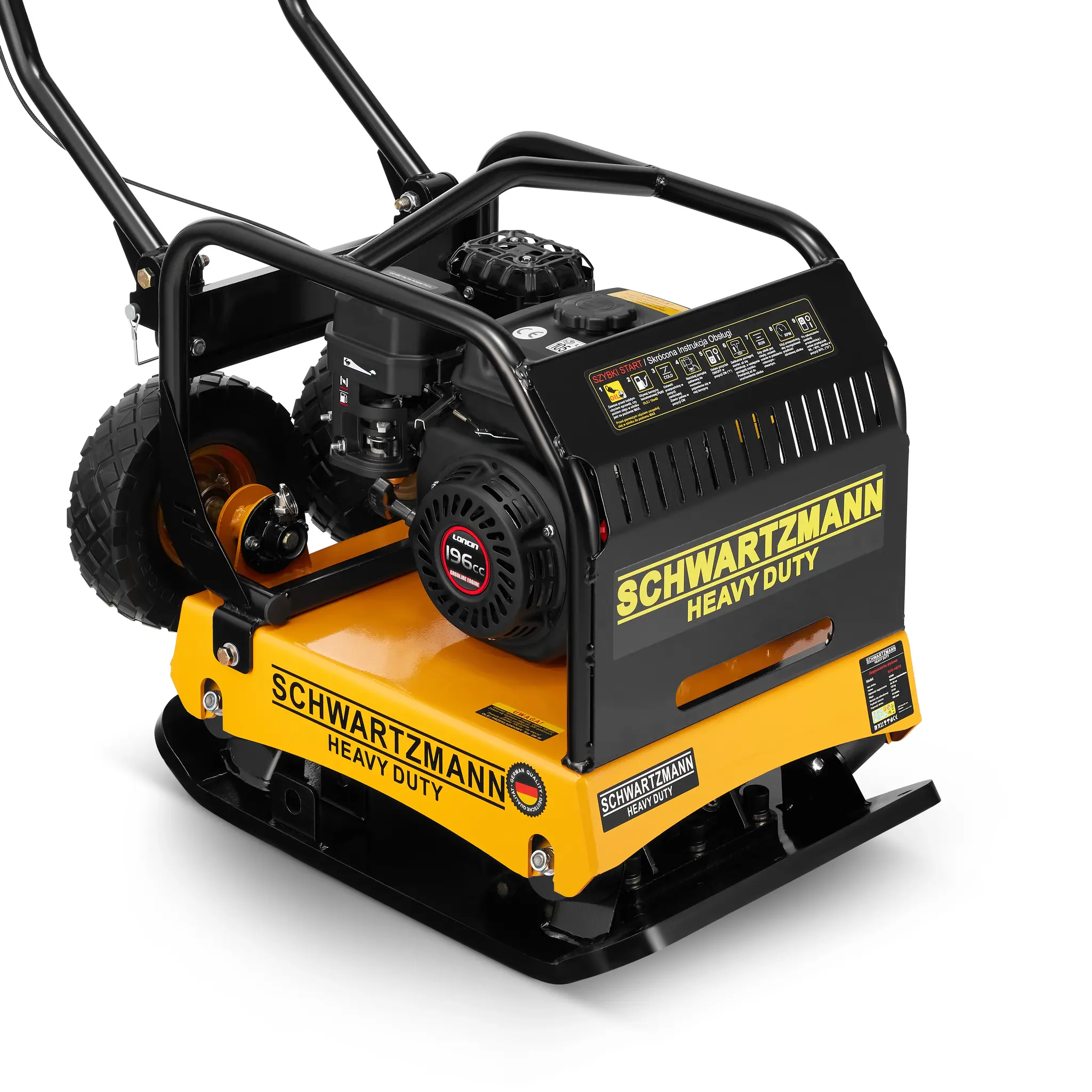 Trilplaat - grondverdichter - 160 kg - 16 pk motor - 37 kN