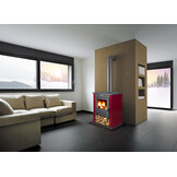 Houtkachel - Pro-Termo Fenix Color - 12 kW - rood