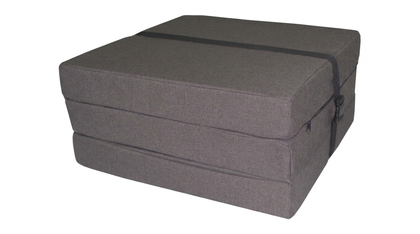 Opvouwbaar matras - logeermatras - 195x60x8 cm - bruin