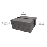 Opvouwbaar matras - logeermatras - 195x60x8 cm - bruin